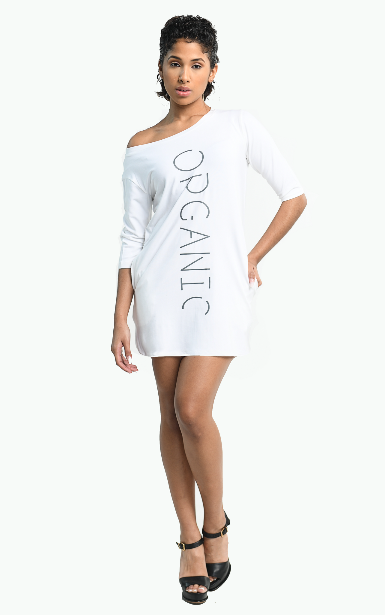 Organic Off Shoulder TShirt Dress