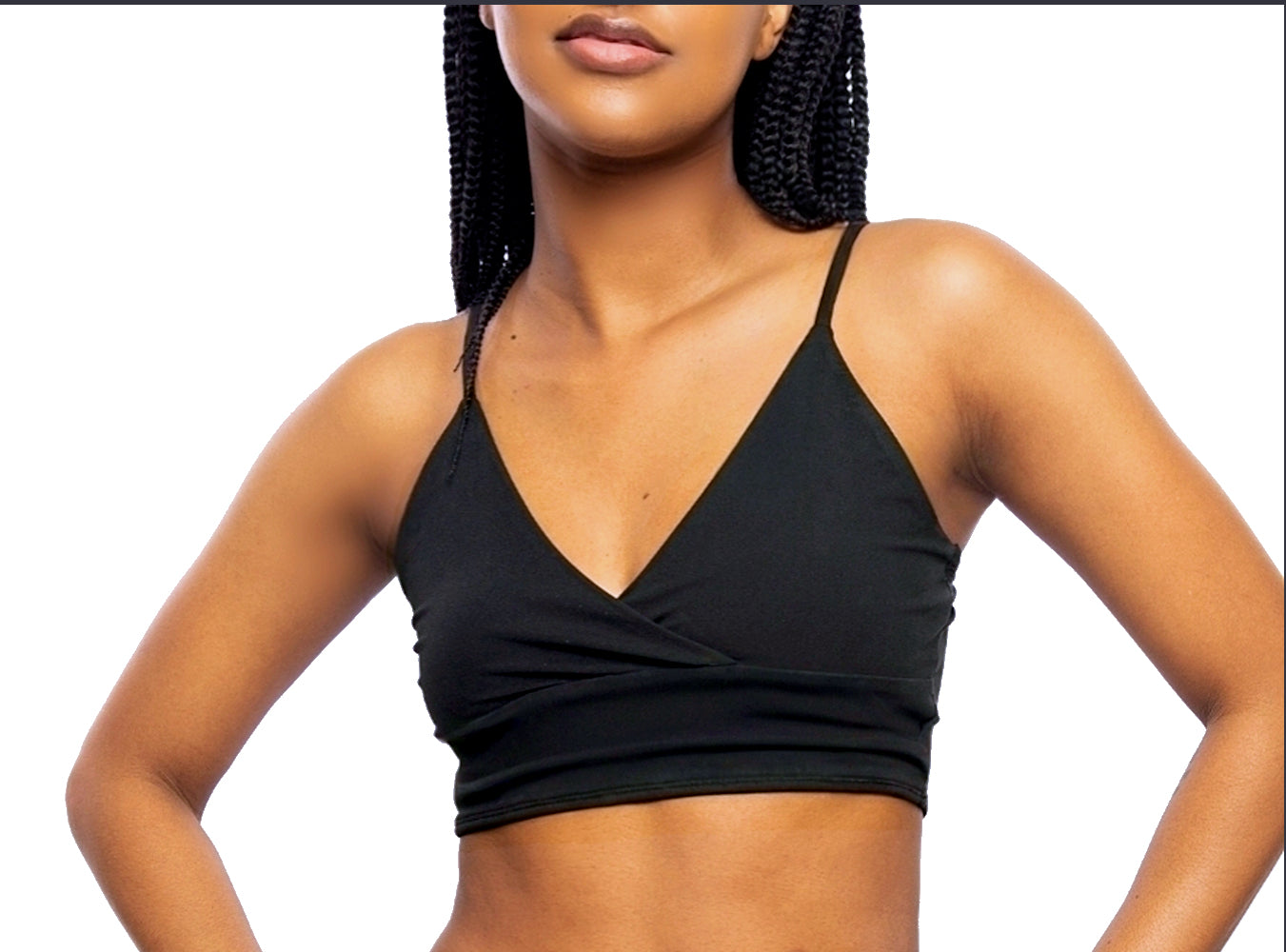 Chena Faux Wrap Swim Top