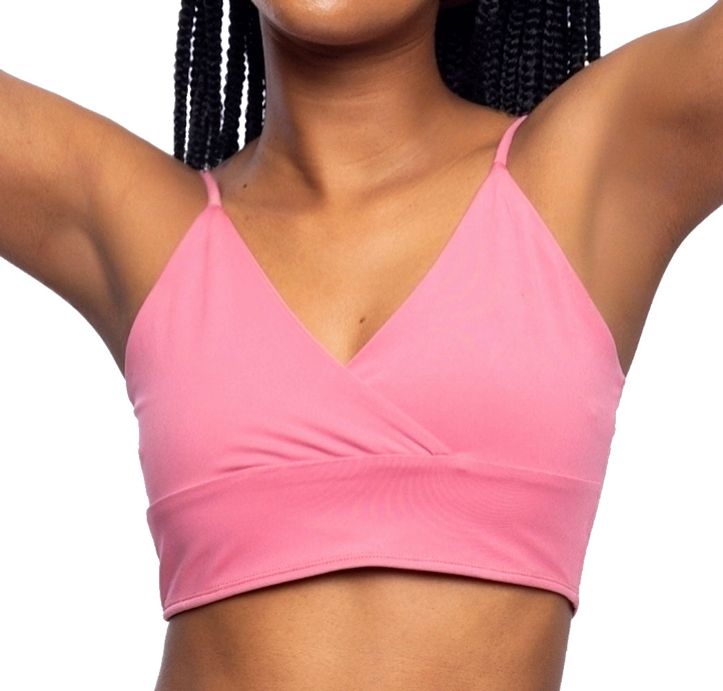 Chena Faux Wrap Swim Top
