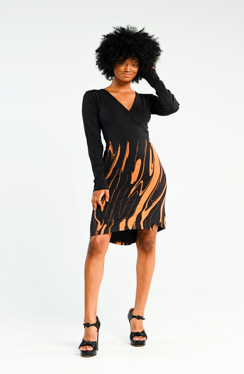 Grounded Wrap Dress