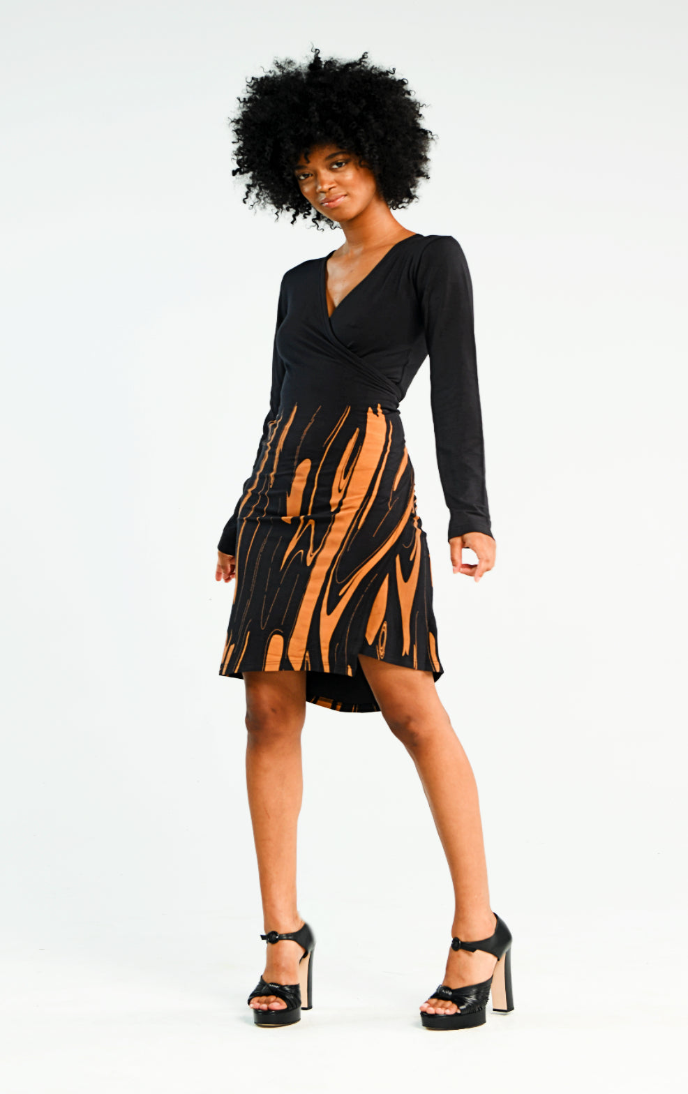 Grounded Wrap Dress
